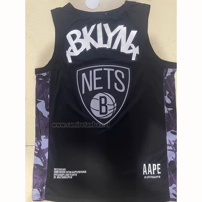 Camiseta Brooklyn Nets x AAPE Negro